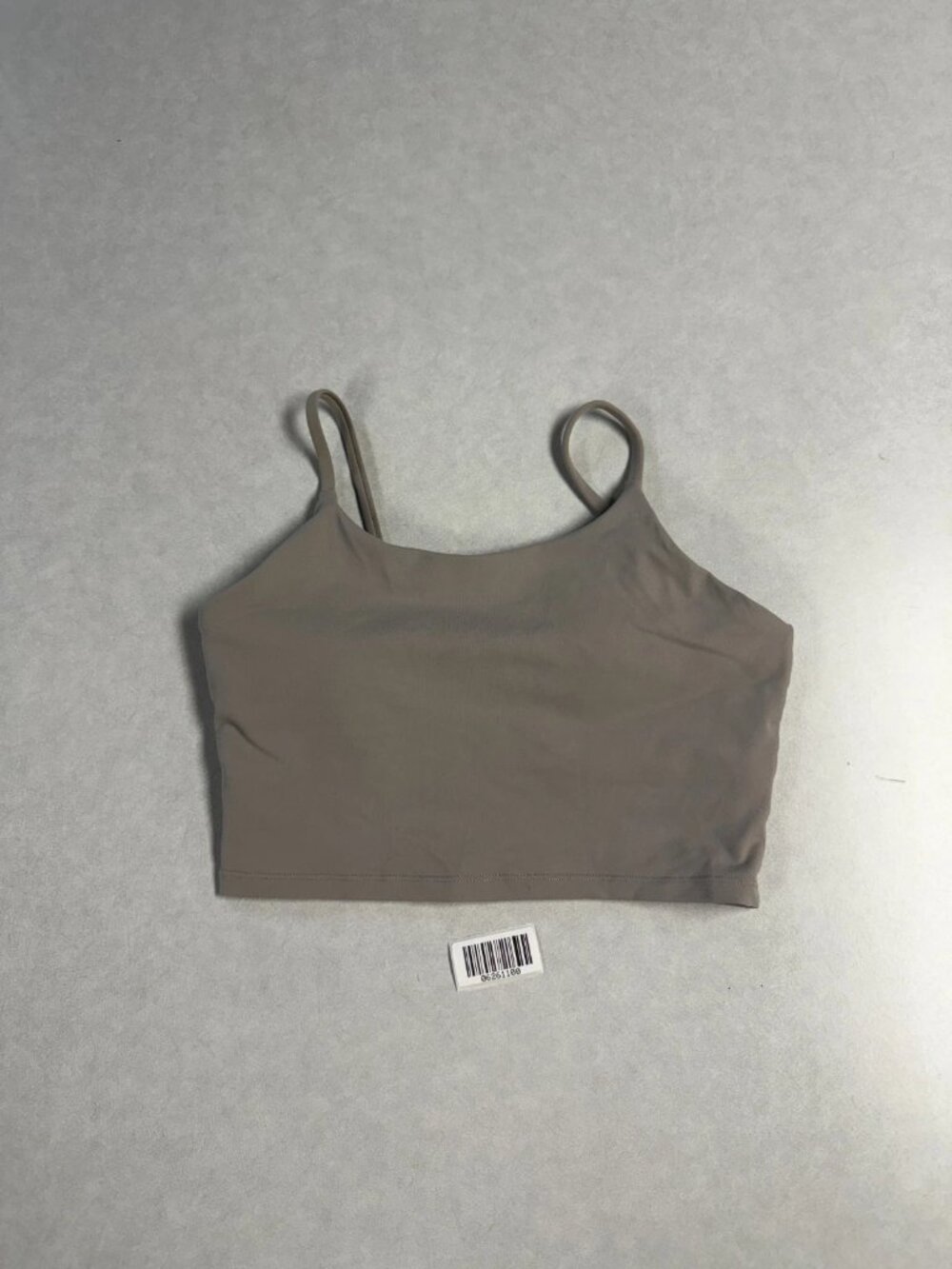 WORN Lemedy Womens Spaghetti Straps Padded Taupe Sports Bra Top Size L